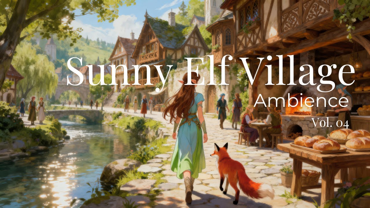 Fantasy Music Vol. 04 | Sunny Elf Village Ambience | Focus & Relaxation