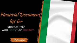 Financial Documents For Studying In Italy Complete List Explanation 2025