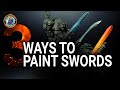 3 ways to paint swords magma crystalline energized  duncan rhodes