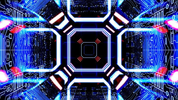 🔷 4K-Schermbeveiliging – Blauwe Neon Cybergang | Futuristische VJ Loop (Zonder Geluid)