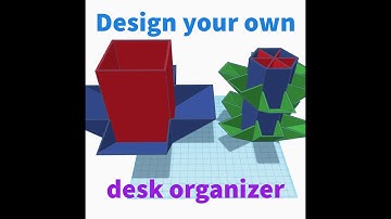 Design a simple desk organizer with TinkerCAD