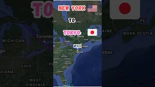 New York  To Tokyo Japan  Flight Route  All Nippon Ana159 Flight Duration 12h 42m  aviation