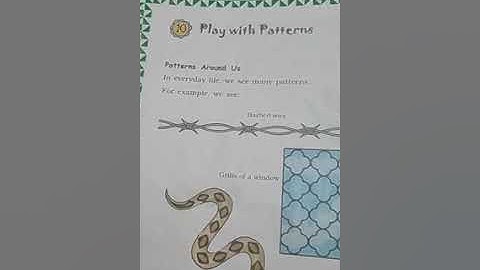 L 10 PLAY WITH PATTERNS PAGE NO 144 TO 148