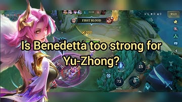 BENEDETTA VS YU-ZHONG 🔥 21 KILLS GAMEP | #benedetta #mobilelegends #gameplay