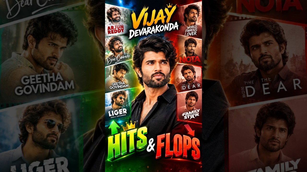 Vijay Devarakonda Movies Hits And Flops #vijaydevarakonda #ranabaali #rashmikamandanna