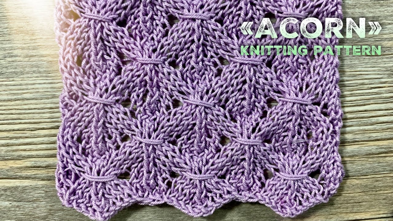 Необычный ажурный УЗОР СПИЦАМИ 