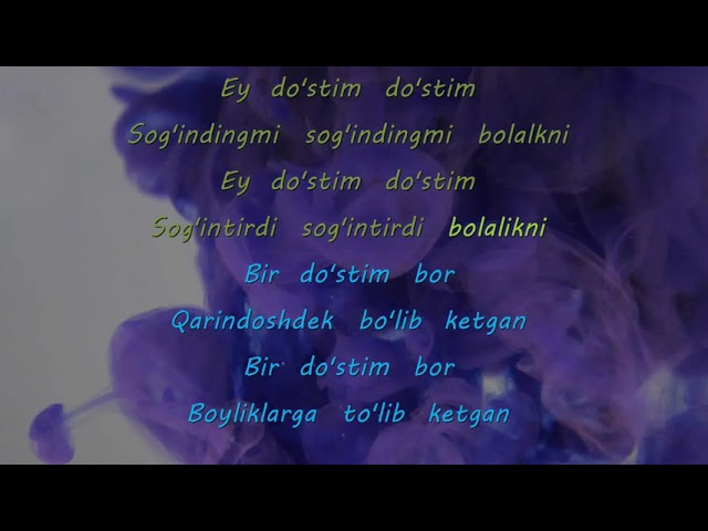 Tonton Osman Navruzov - Do'stim karaoke music di YouTube Tonton Osman Navruzov - Do'stim karaoke music di YouTube