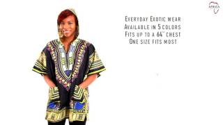 Traditional print hoodie dashiki from Africa Imports