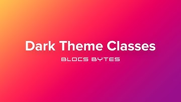 How to Add a Dark Theme Class