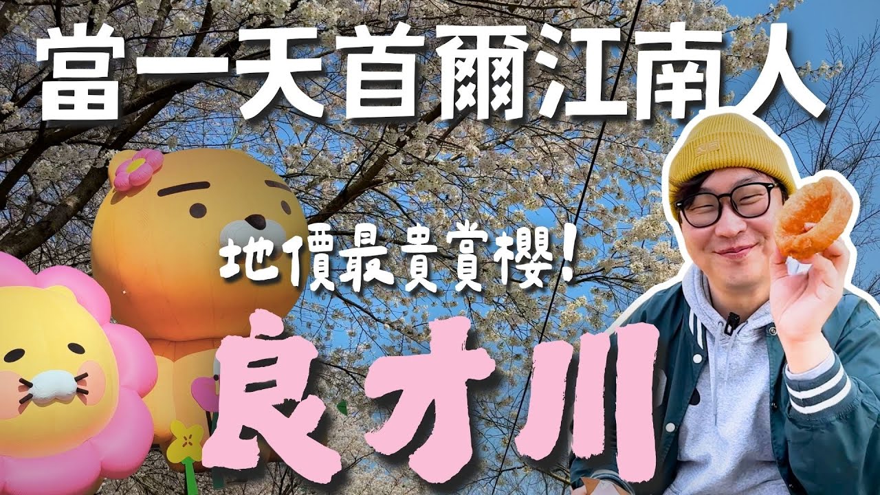 當一天首爾江南人😎韓國地價最貴賞櫻「良才川」【韓國賞櫻】| 胃公子 | 胃酸人生活