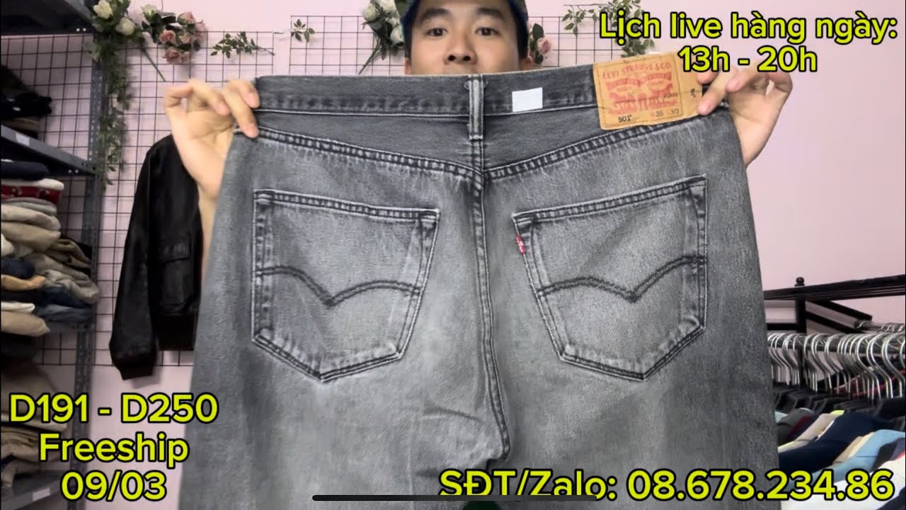 QUẦN JEANS, GOLF, KAKI HIỆU ADIDAS LEVIS TOMMY DS2 BAO SHIP TOÀN QUỐC D191-D250 09/03