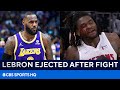 LeBron James Ejected After 3rd Quarter Scuffle vs Pistons | CBS Sports HQ