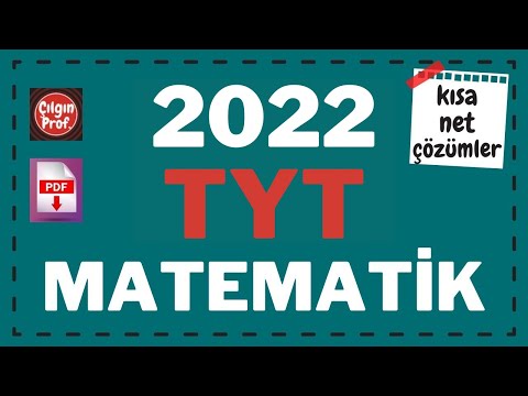 2022 TYT MATEMATİK [+PDF] - 2022 TYT Matematik Soru Çözümleri