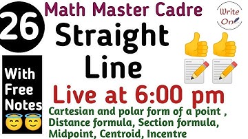 Straight Line for Math Master Cadre 2022 | Geometry ( 2D) | Chapter - 05 |Master Cadre | Full Course