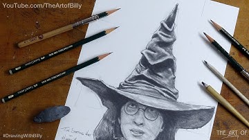 Drawing The Sorting Hat on top of Harry Potter’s head