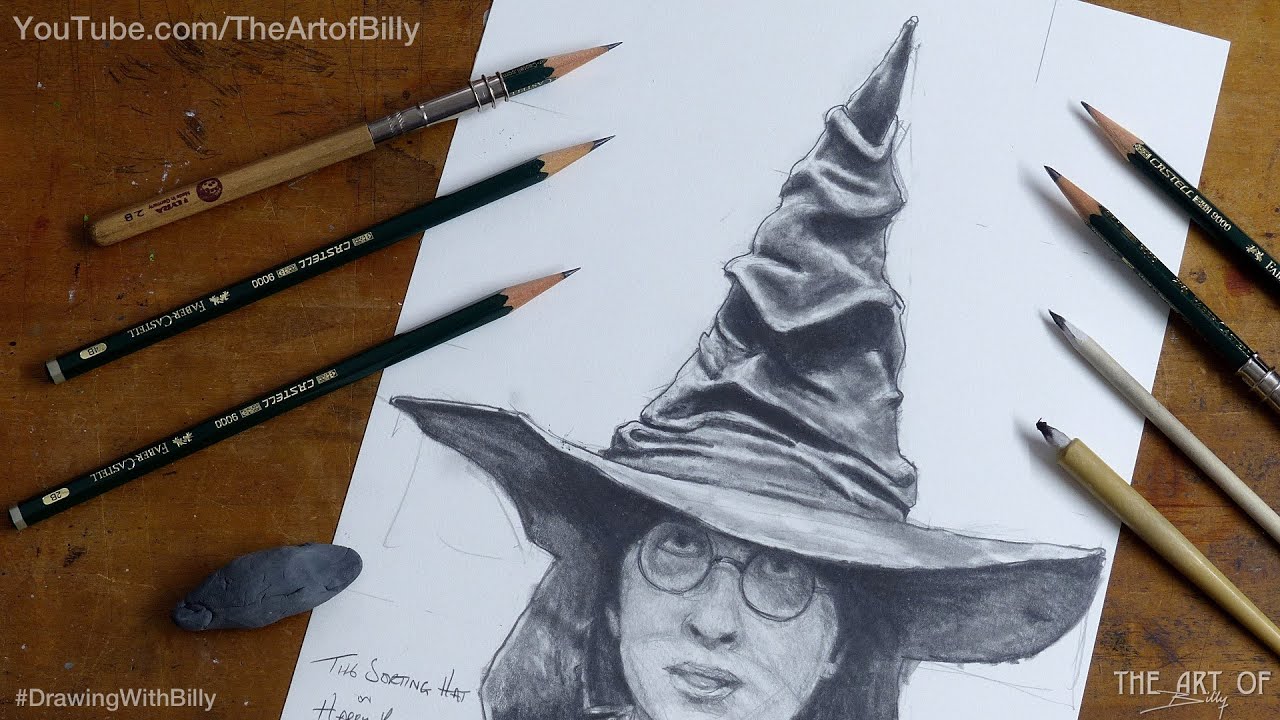 Featured image of post Simple Harry Potter Sorting Hat Drawing At harry potter s hogwarts the sorting hat determines which house the students will be in when they are only 11 years old
