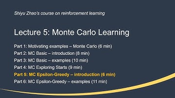 L5: Monte Carlo Learning (P5-MC Epsilon-Greedy-introduction)—Mathematical Foundations of RL