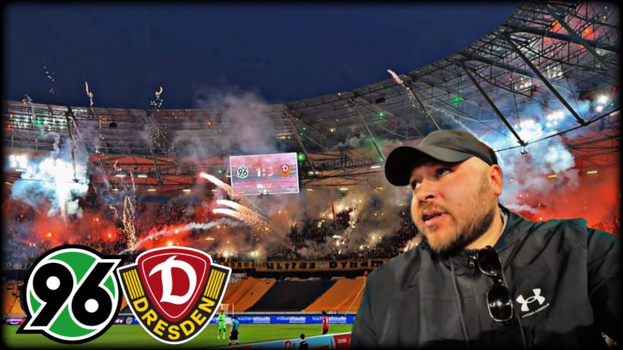 10.000 DRESDNER IN HANNOVER + PYRO-SHOW🔥 Hannover 96 II vs Dynamo Dresden Stadionvlog