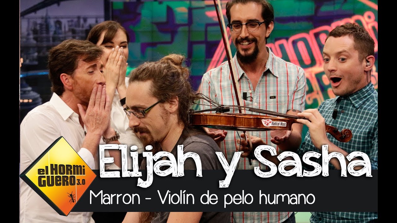 Sasha Grey y Elijah Wood toca un violín con pelo humano en El Hormiguero 3.0