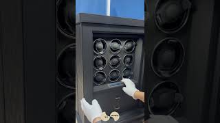 Time Spinners Obsidian Watch Winder Safe | Luxury Automatic Watch Safe with Fingerprint Lock Time Spinners Obsidian Watch Winder Safe | Luxury Automatic Watch Safe with Fingerprint Lock