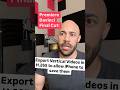 iPhone won’t save vertical videos iCloud or to camera roll #iphone #editing