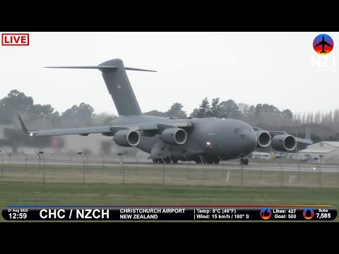 馃敶 LIVE Planespotting | Christchurch Airport - New Zealand - 21 Aug 2025 鉁堬笍