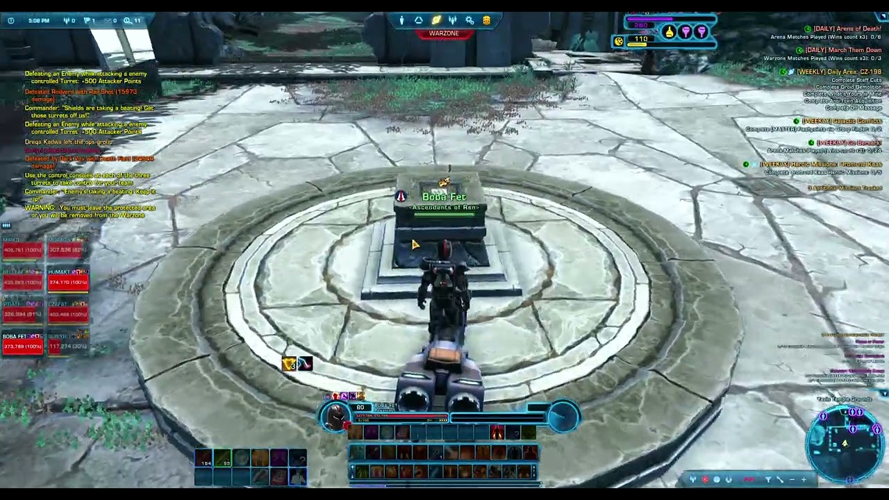 SWTOR PVP: Epic battle in Yavin Ruins (20k DPS)