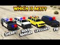 GTA 5 ONLINE : SHERIFF VS PARK RANGER VS LIFEGUARD VS FIB