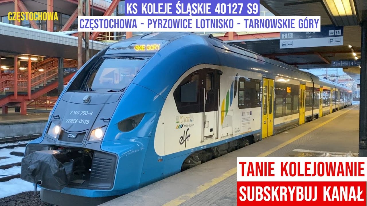 Pociąg Train Zug Koleje Śląskie 40127 S9 Częstochowa - Pyrzowice Lotnisko - Tarnowskie Góry Linia182