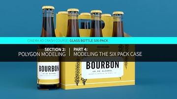 Maxon Cinema 4D Crash Course: Section 2 - Part 4: Modeling the Six Pack Case