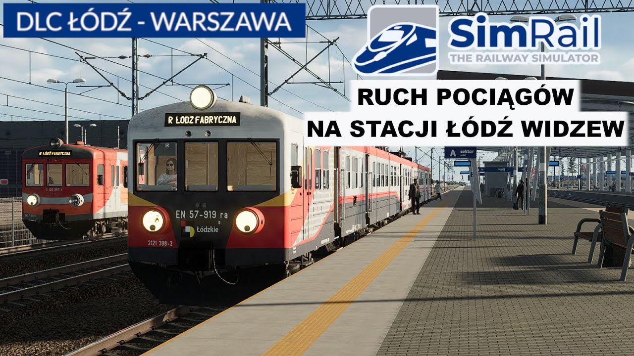 Ruch pociągów na stacji Łódź Widzew w Simrail