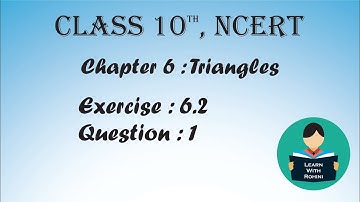 Triangles | Chapter 6 | Question 1 | Exercise 6.2 | NCERT | Maths | Tamil