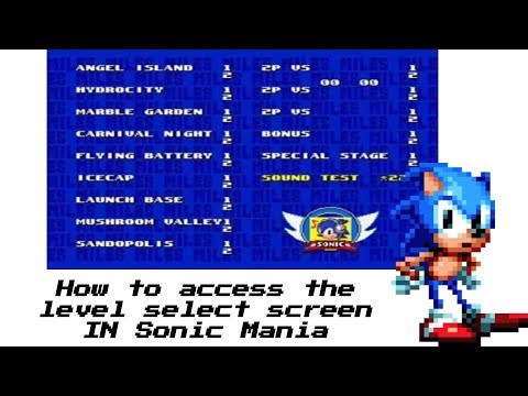 Sonic Mania: How To Access Level Select