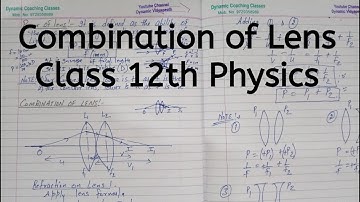 Combination of Lens, Chapter 9, Ray Optics And Optical Instruments, Class 12 Physics