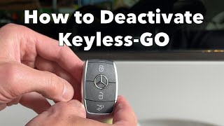 Mercedes  How to Deactivate KeylessGO