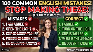 Master English Grammar: 100 Common Mistakes & How to Fix Them 📚✨#ImproveYourEnglish#CommonMistakes
