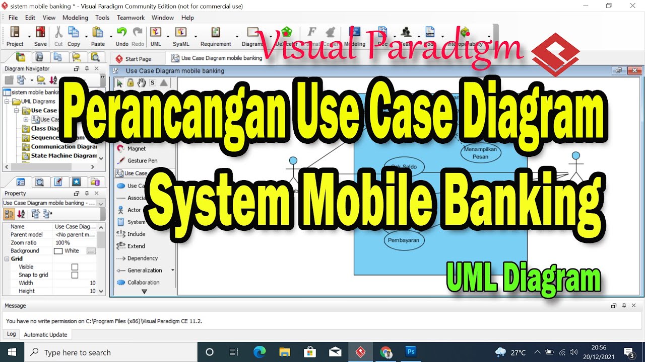 Perancangan Use Case Diagram System Mobile Banking - Visual Paradigm ...