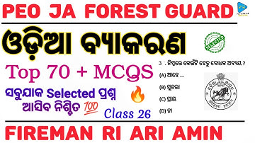 Odia Grammar Full Coverage @PATTANAYAKEDUCATION |PEO JA FIREMAN FOREST GUARD RI ARI AMIN | All Exam