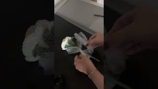How to wrap a single rose. Crochet rose tutorial on my channel 🥀