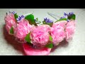 Сама нежность кроется в этом ободке. Ободок из роз из органзы.  Канзаши. Kanzashi