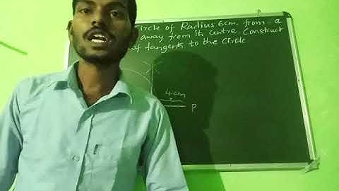 Draw a circle of radius 6cm. From a point 10cm away from its centre construct the pair of tangents.