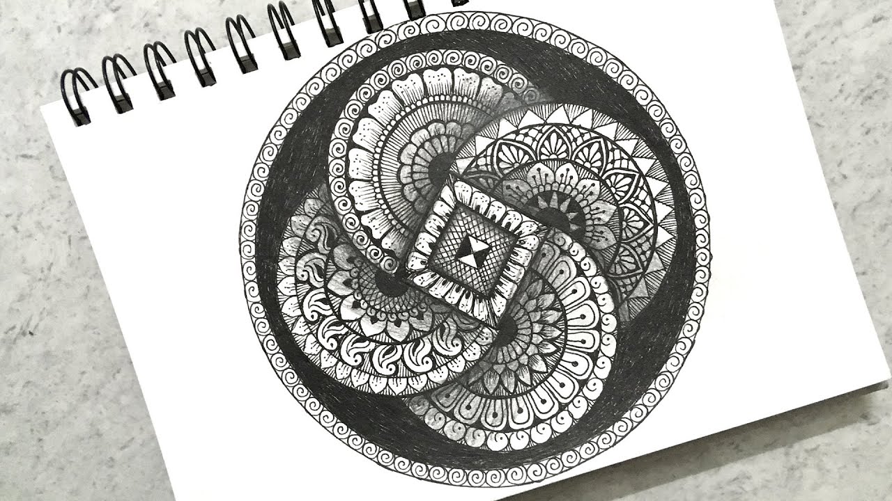 Beautiful 3D circle mandala drawing | 3D pencil shading | Circle mandala art