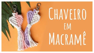 💖 Um Coração, Duas Cores: Chaveiro em Macramê Feito à Mão