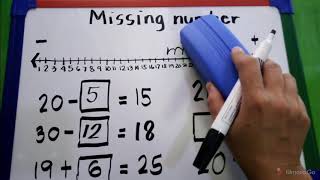 #math #missingnumber #numberline  Missing Number Addition and Subtraction (number line)