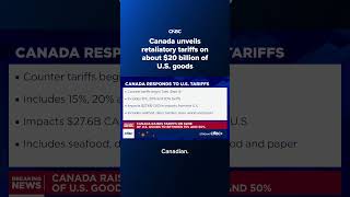 Canada unveils retaliatory tariffs on about $20 billion of U.S. goods