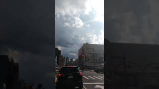 2 Motorcycles red light at corner Grand Concourse and E 144th St, Bronx