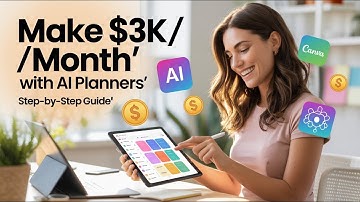 How to Make $3000Month Selling Digital Planners with Free AI Tools (Beginner Friendly!)