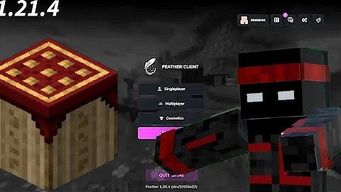 Feather client in Pojav launcher 1.21.4 #featherclient #fpsboost #pojavalauncher #minecraft 