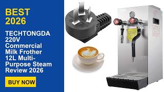 TECHTONGDA 220V Commercial Milk Frother 12L Multi-Purpose Steam Review 2026