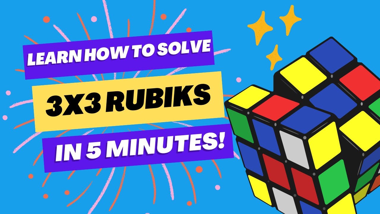 How to solve a 3x3 Rubiks cube in 5 minutes! -for beginners - YouTube